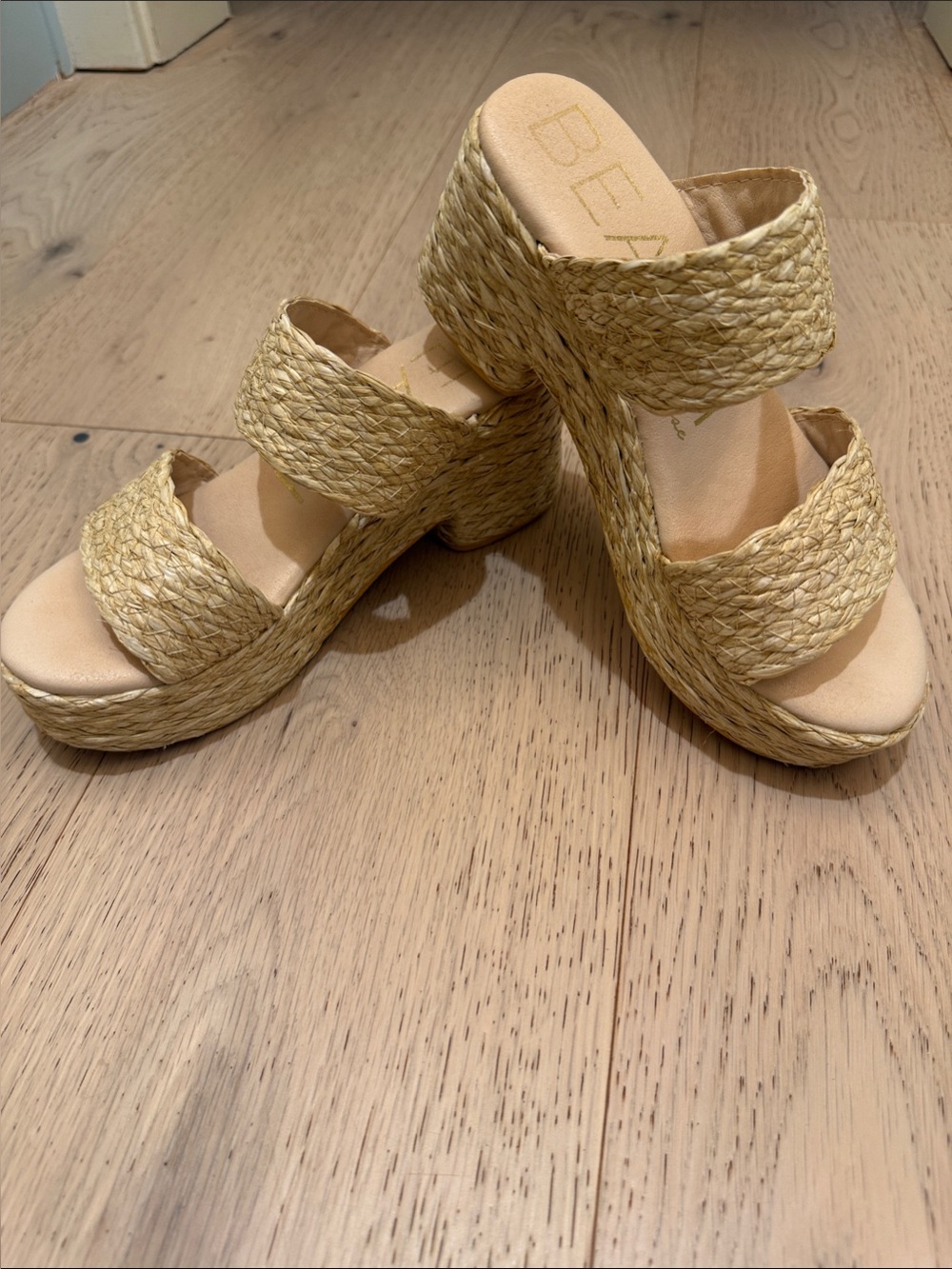 Beau Natural Braided Platform Sandals - Natural